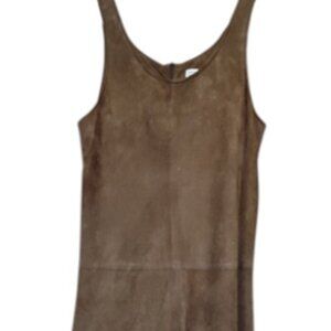 Liz Claiborne, brown, suede dress, size 8.